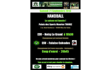 La saison est lancée ! rendez-vous Samedi 21 Septembre au Palais des Sports M. THOREZ