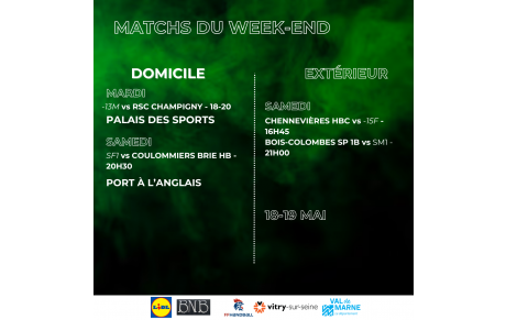 Ce week-end, c'est MATCH !